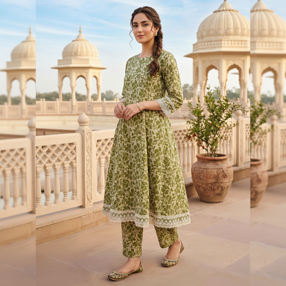 RUPAS, Digital Print Superior Lawn All-Over Print Shirt & Trouser