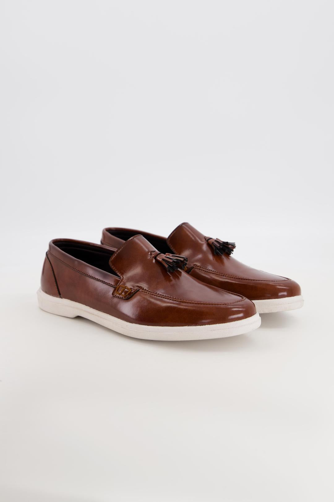 Men's Brown leather loafers