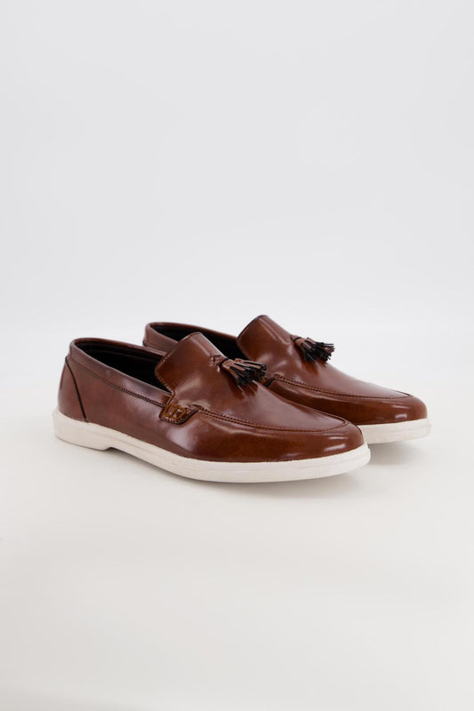 Men's Brown leather loafers