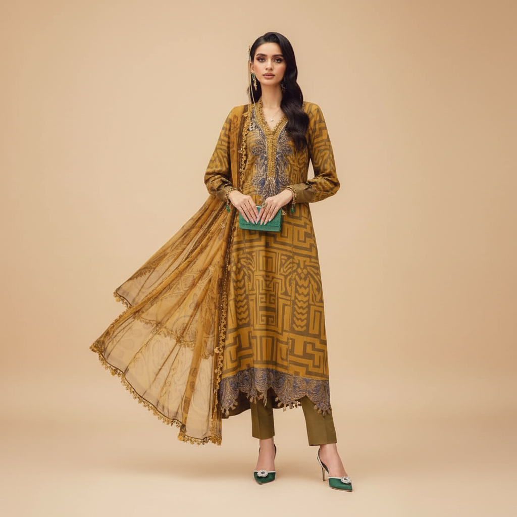 MARIA B PREMIUM COLLECTION*DIGITAL PRINT LAWN 3PC*