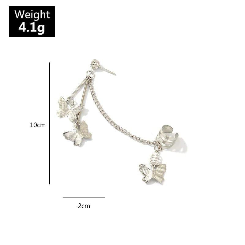 Butterfly hanging ear ring
