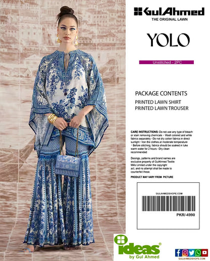 GUL-AHMED YOLO TWO PC CO-ORD SETS