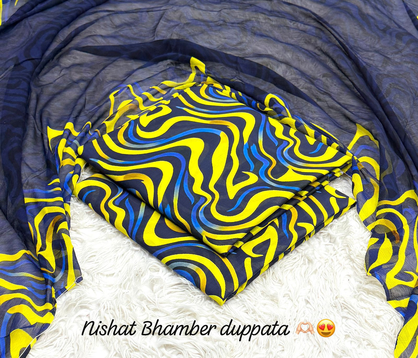 Nishat premium Lawn with bhamber dupatta 12 colors