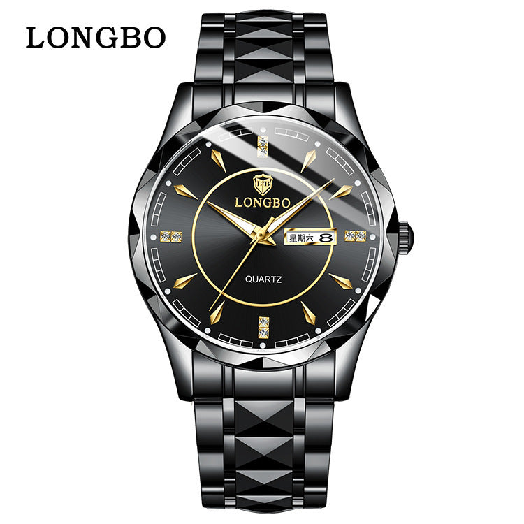 Longbo Brand Men's Quartz Waterproof Watch: Simple Casual Couple Watch.