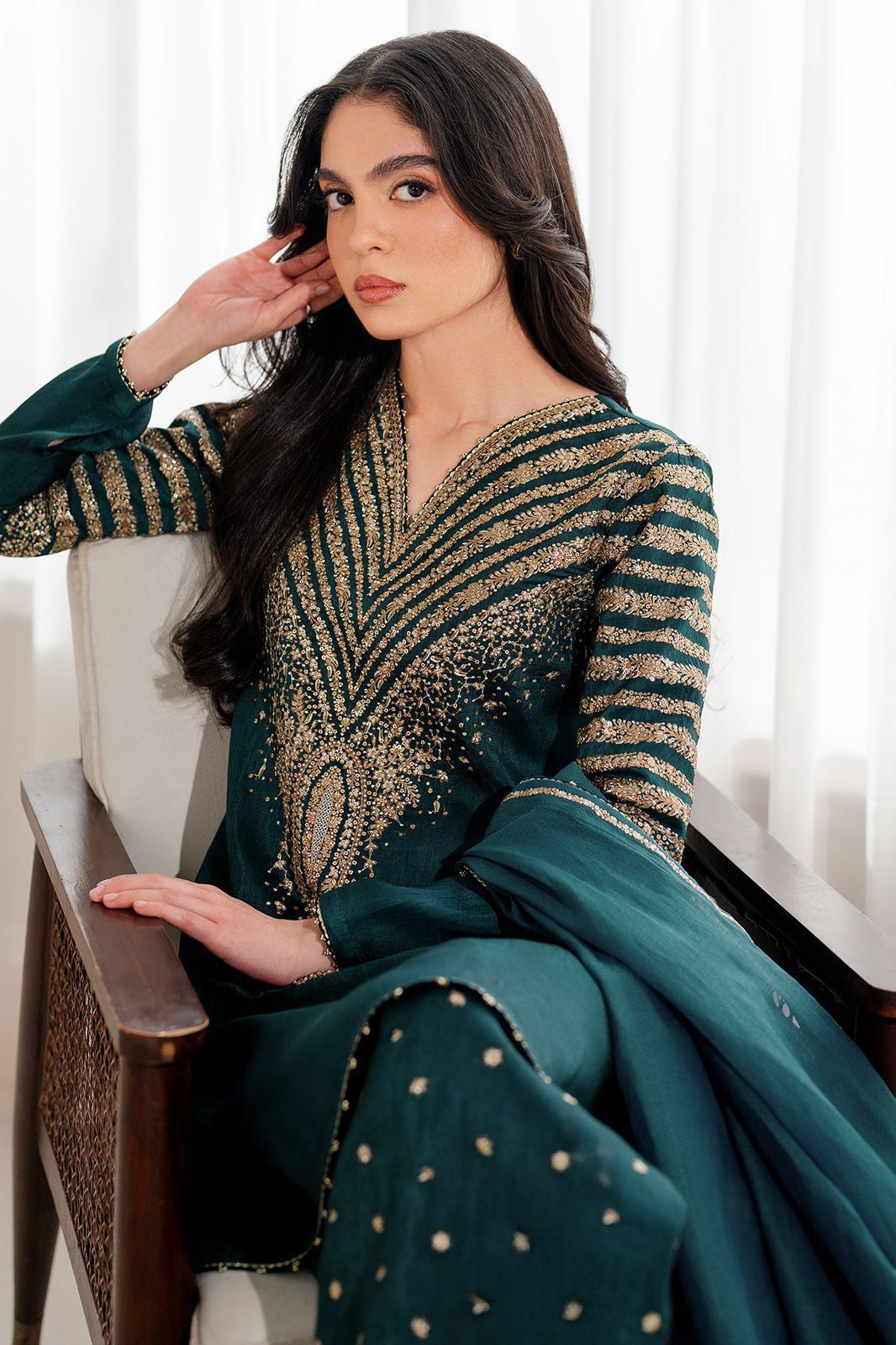 Jazmin, Premium lawn shirt Bamber Chiffon, Dupatta & Lawn trouser