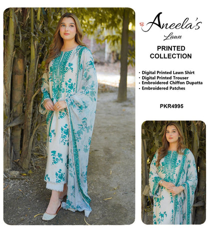 Aneela’s Collection, Fabric Lawn & Chiffon☆
