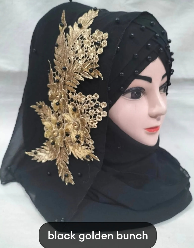 Ladies fancy hijab, Turkish model, elegant for formal occasion