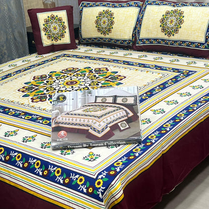 3 D PANEL BEDSHEET CRYSTAL COTTON*