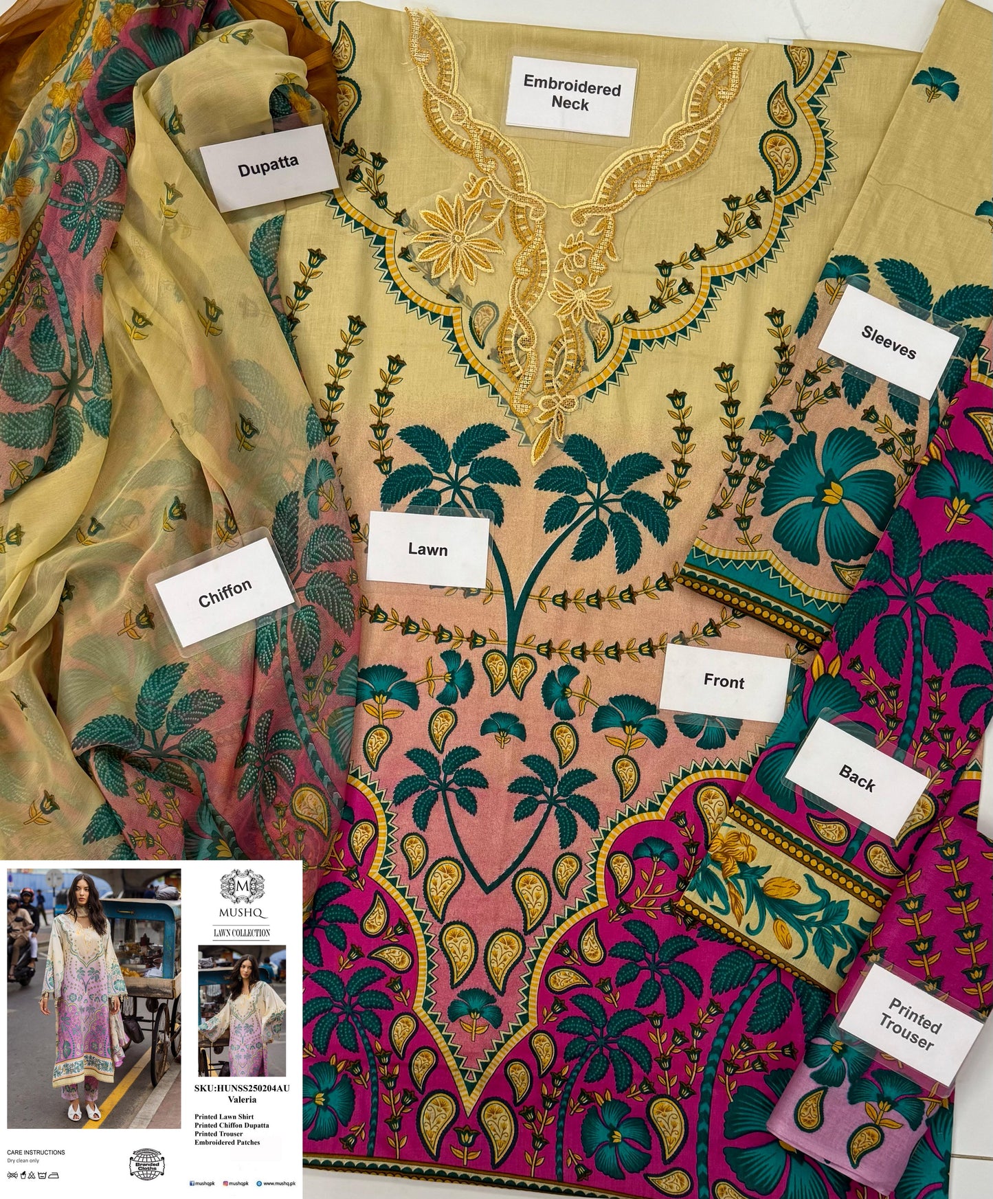 Mushq Hemline, D4A Valeria☆
Fabric Details : Lawn & Chiffon☆