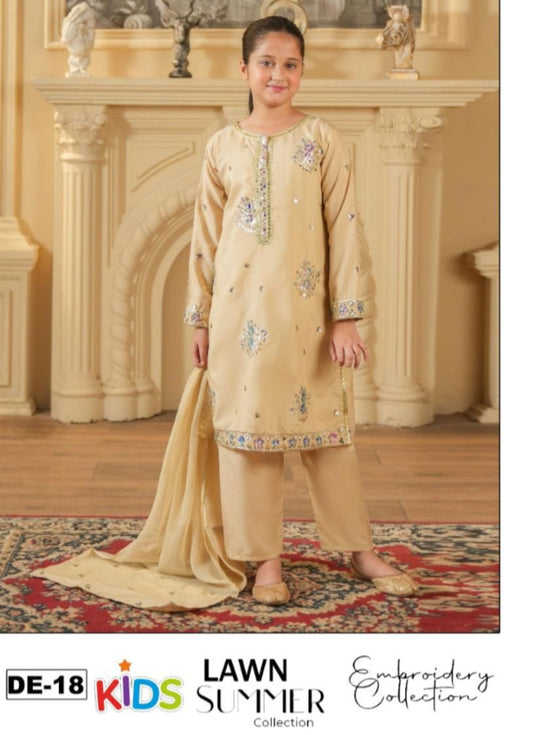 Lawn Eid collection 3pc Kids