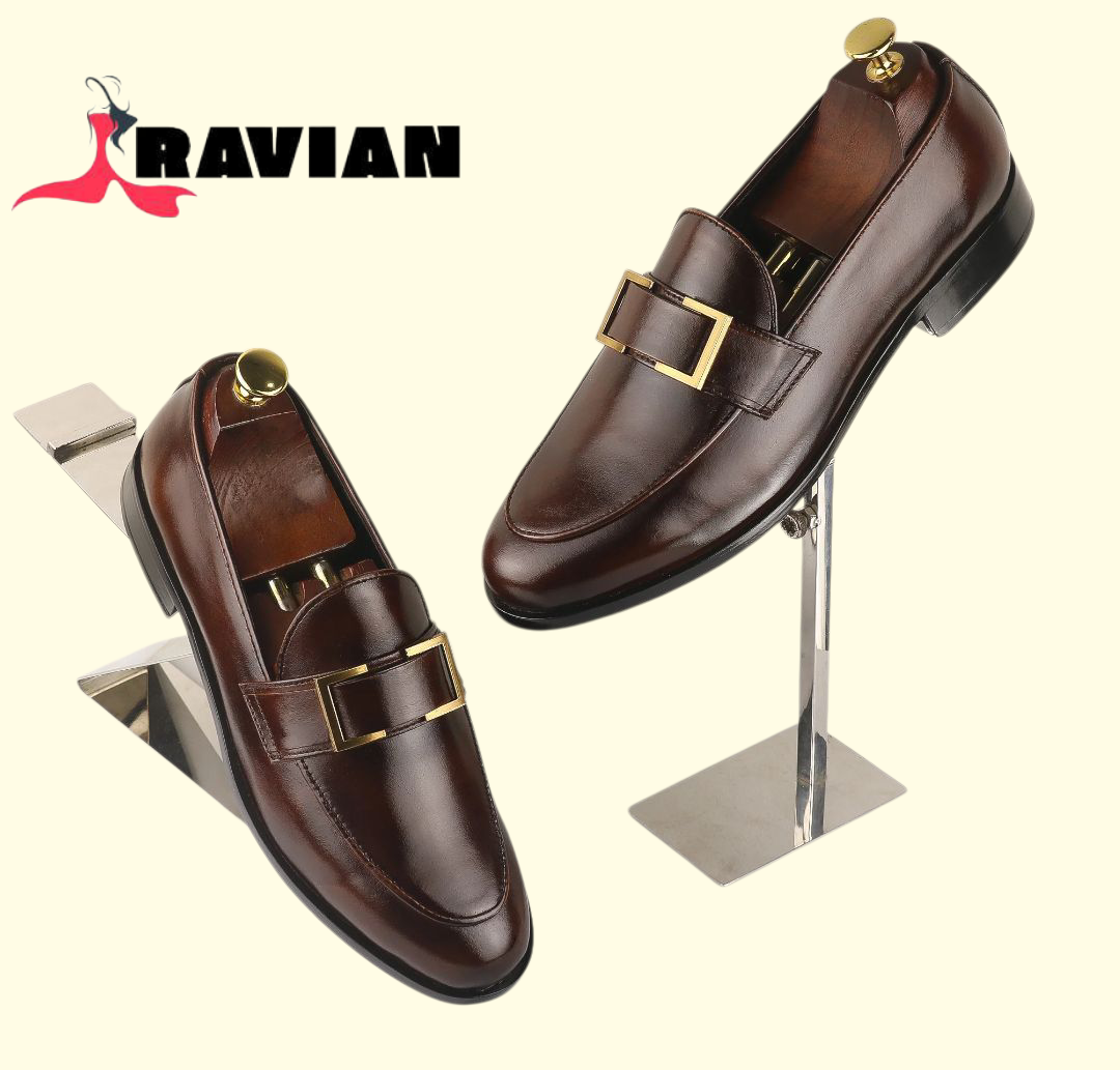 Patina Gold leather shoes