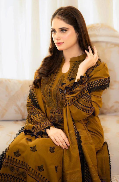 LIBAS-lawn shirt with bamber chiffon dupatta vibrant sale