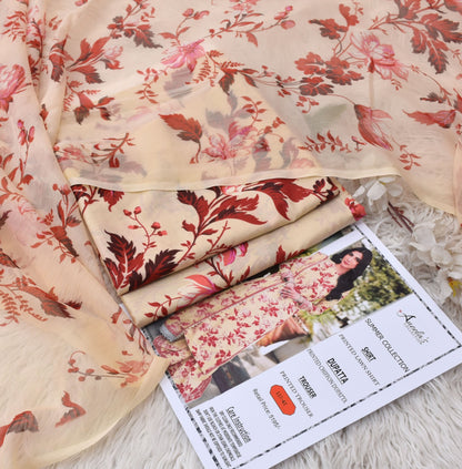 SUMMER COLLECTION 2026,MIX BRANDED DRESS, UNSTITCHED, STUFF: LAWN 90/70,ALLOVER PRINTED