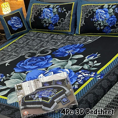 4Pc 3D Panel Bedsheet 25 design