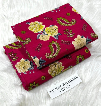 Ladies winter collection printed Karandi (Dupatta, shirt, trouser, 3Pcs)