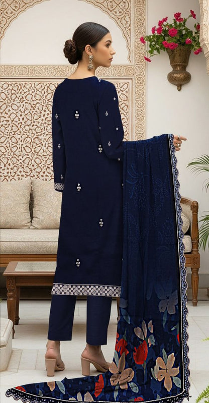 Minha,  MOST DEMANDING EDITION*03PCS UNSTITCHED SUIT