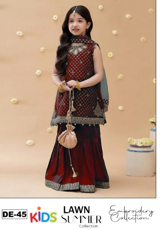 Lawn Eid collection 3pc Kids