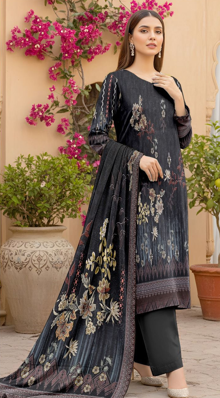 Beechtree, Digital Printed Chamki Lawn Shirt With Chamki Lawn Dupata Plain Dyed Trouser