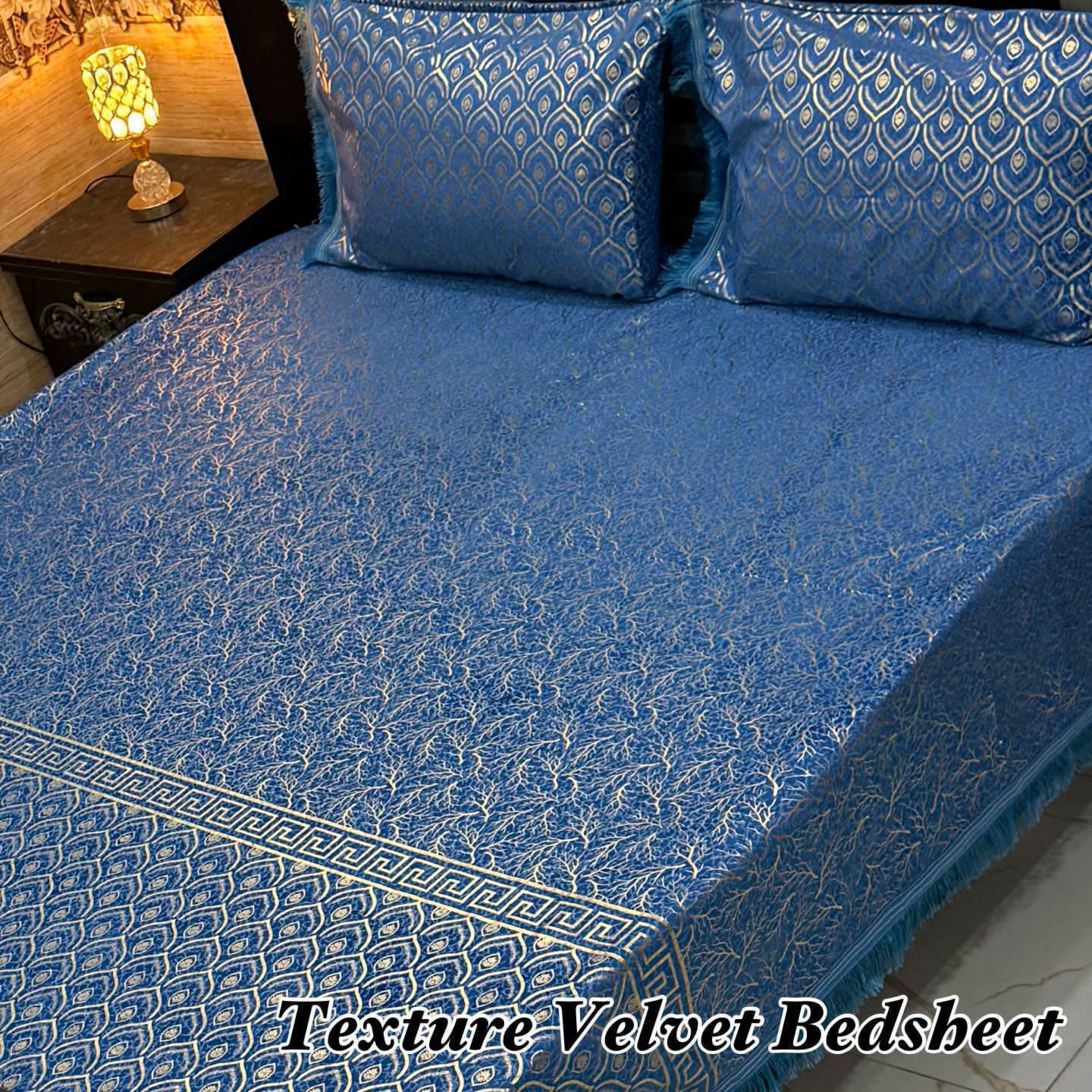 3PC Texture Velvet Bedsheet 25 colour's
