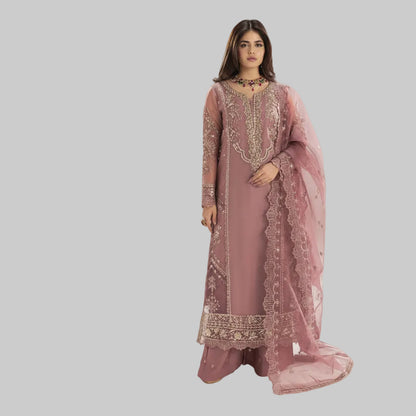 Zara rubab Fine Quality 90/70 Lawn with Chiffon Emb Dopatta