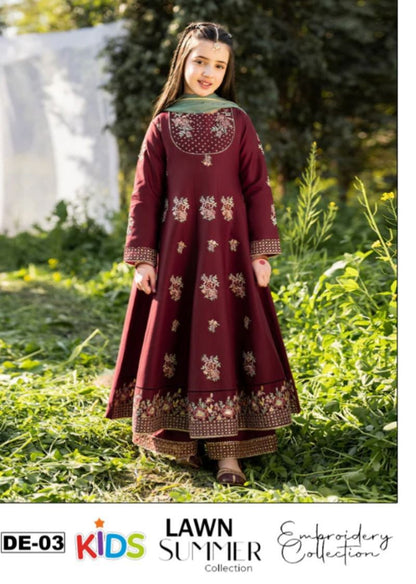 Lawn Eid collection 3pc Kids