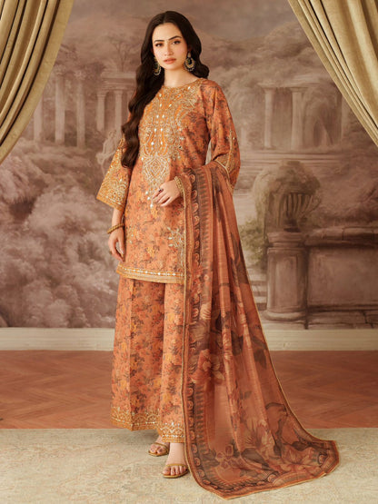 Lawn collection 2026*Baroque
03 PCS unstitched* printed lawn90/70*