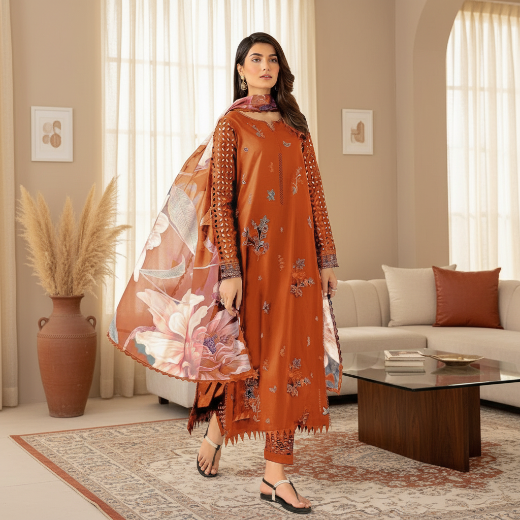 Limelight embroidered lawn