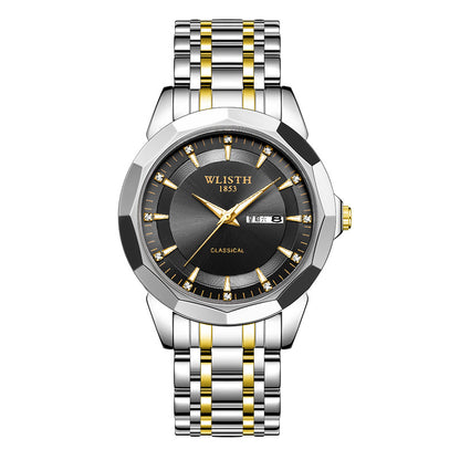 Watch Men's New Waterproof Sports Stainless Steel Belt Luminous Quartz Watch Student Fashion Trend Men's Watch Non-Mechanical Trend