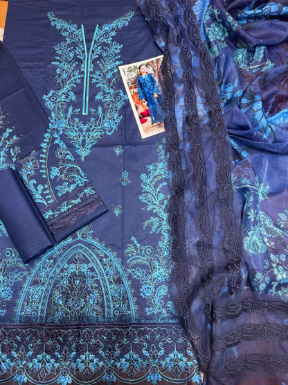 Zara Shahjahan luxury, Fine Quality 90/70 Lawn with Digital Diamond print Dopatta*