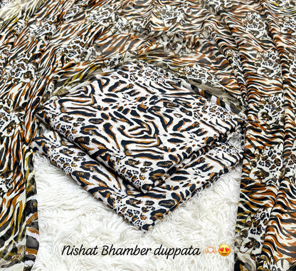 Nishat premium Lawn with bhamber dupatta 12 colors