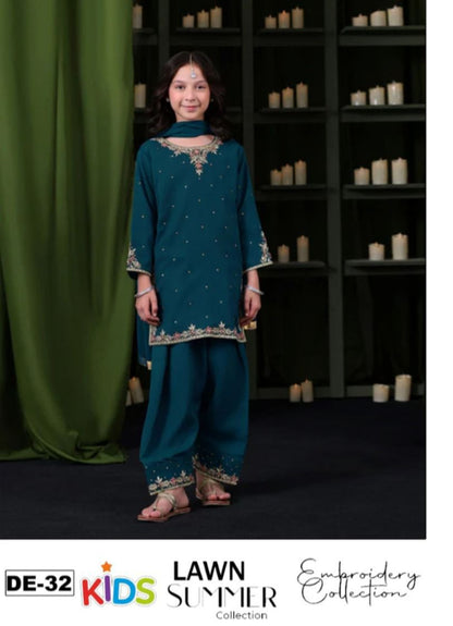 Lawn Eid collection 3pc Kids