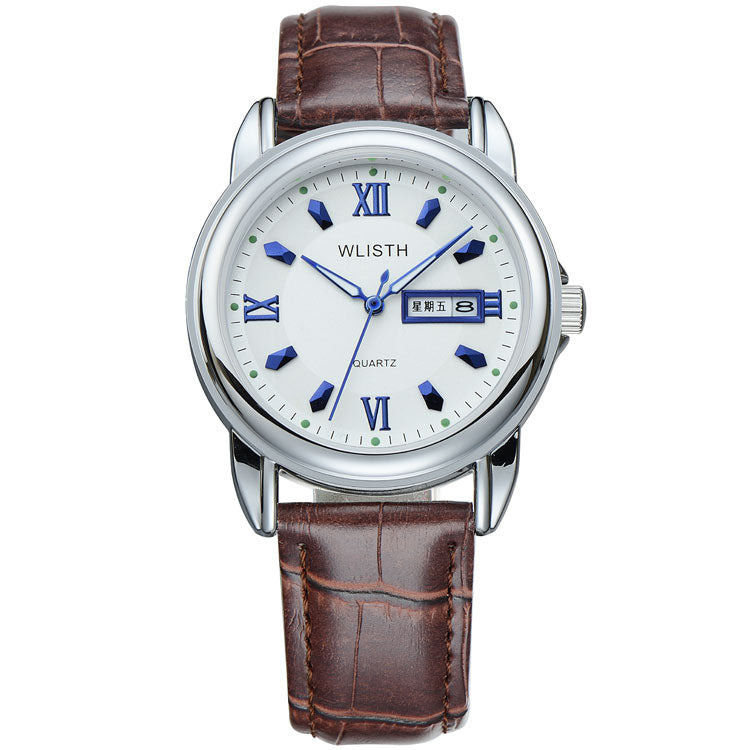 Quartz watch whilsit genuine calendar men's watch