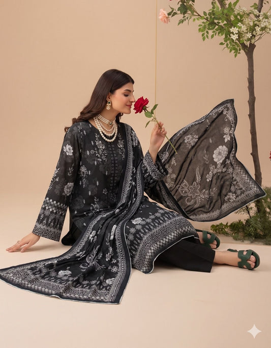 MARIA.B digital printed and Front head embroidered Lawn, new arrival
