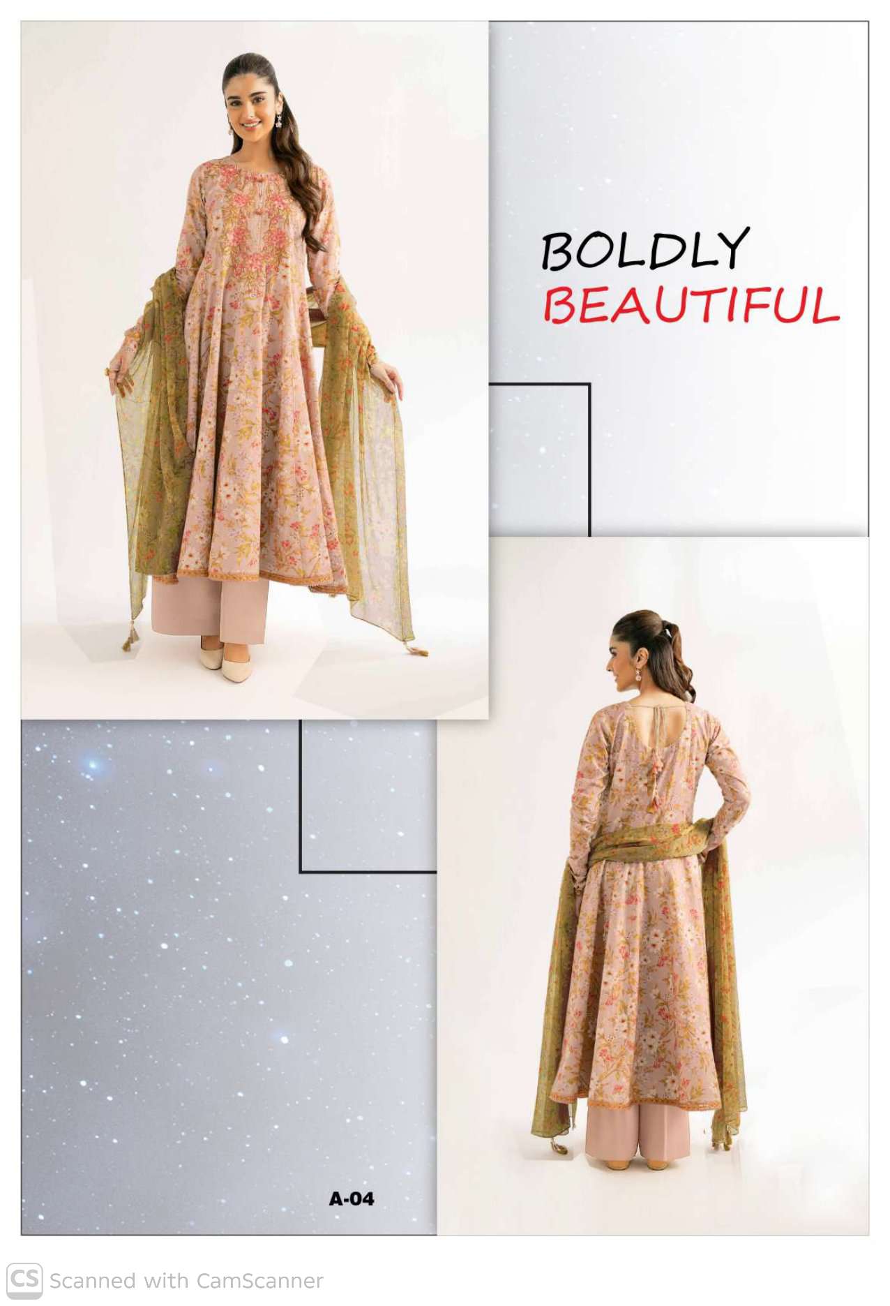 Ladies printed Karandi dress
