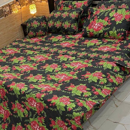 7Pcs Printed Comforter Set, Cotton Mix, 100% Fine Stuff, 22 colors