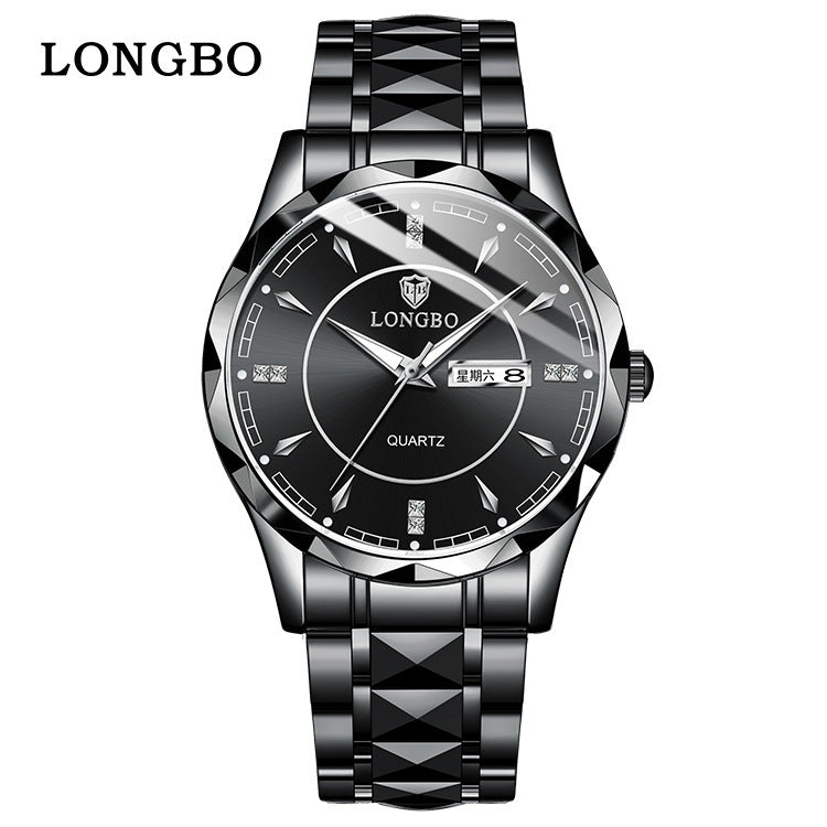 Longbo Brand Men's Quartz Waterproof Watch: Simple Casual Couple Watch.