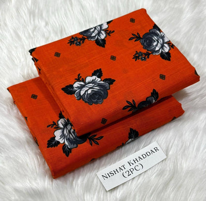 Ladies winter collection printed Karandi (Dupatta, shirt, trouser, 3Pcs)
