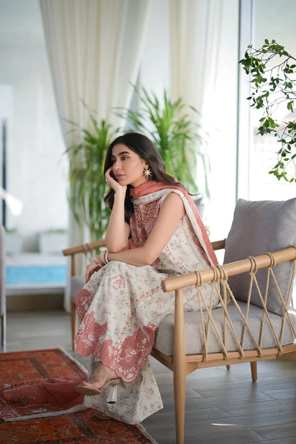 Zaib, SUMMER LAWN Fabric,3Pc