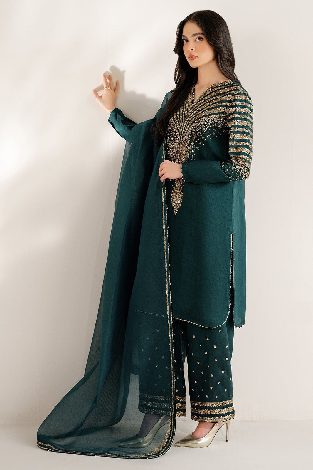 Jazmin, Premium lawn shirt Bamber Chiffon, Dupatta & Lawn trouser