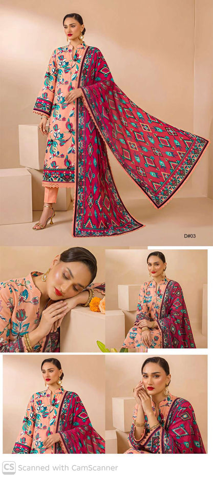 ORANG – NISA- Digital Printed Lawn Shirt & Dupatta