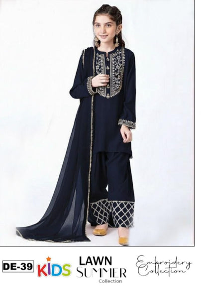 Lawn Eid collection 3pc Kids