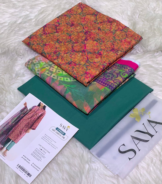 SAYA 2026 💯 Original *Printed 3pc Collection, Lawn