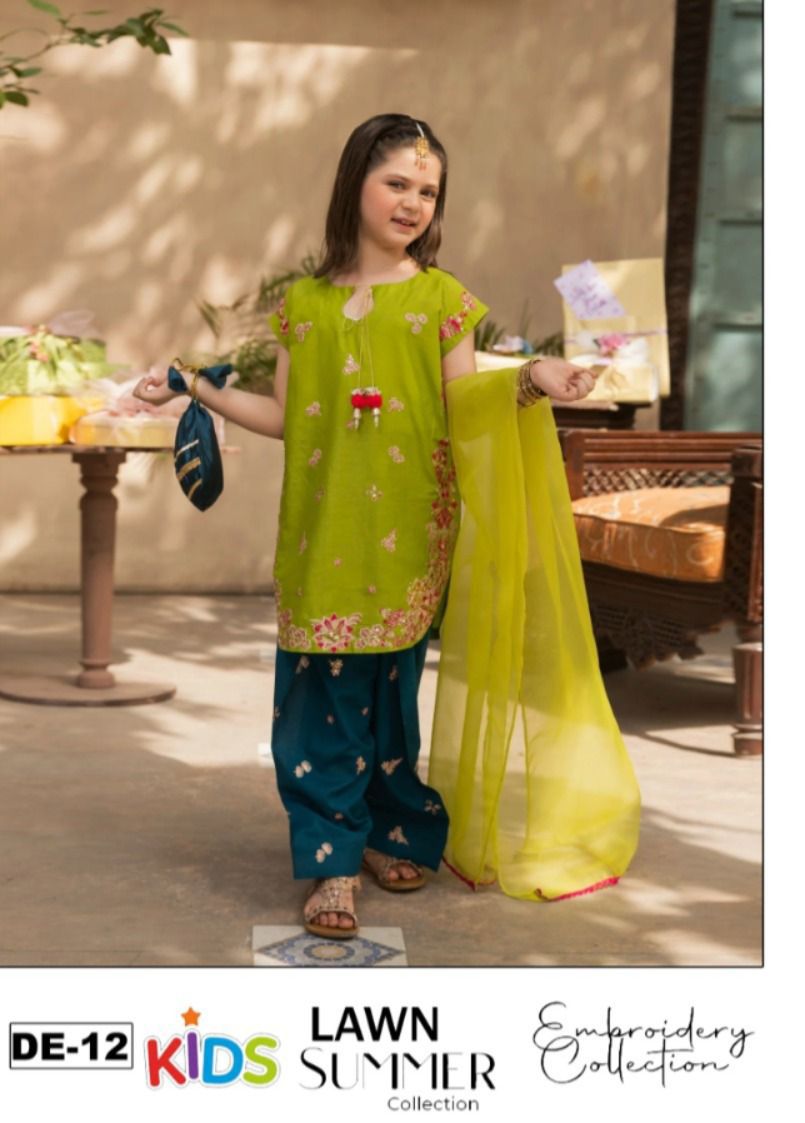 Lawn Eid collection 3pc Kids