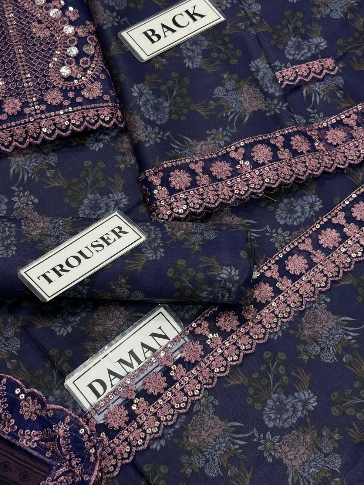 Moghani-printed lawn Suit with Chiffon embroidered Dupatta