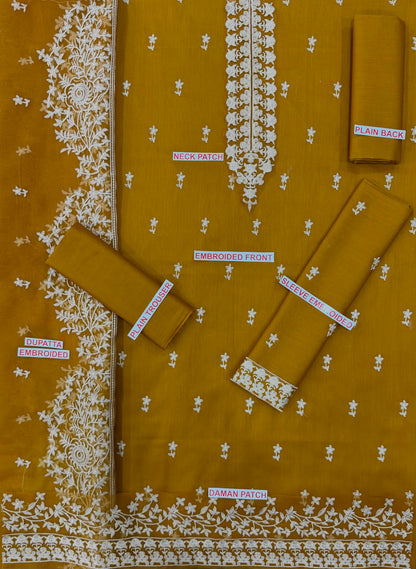 *CROSS STITCH🟡 *FABRIC*LAWN 90/70*3pc