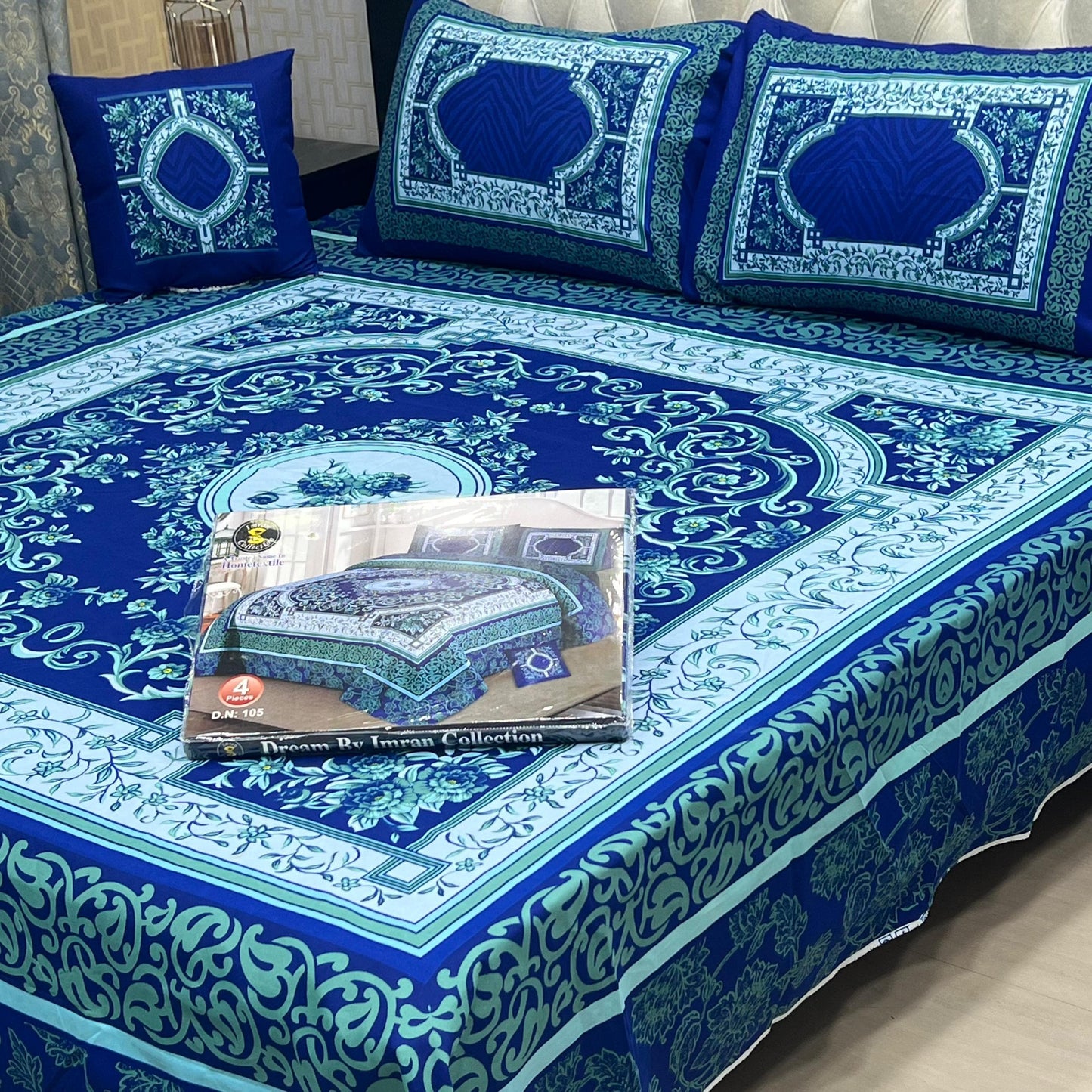 3 D PANEL BEDSHEET CRYSTAL COTTON*
