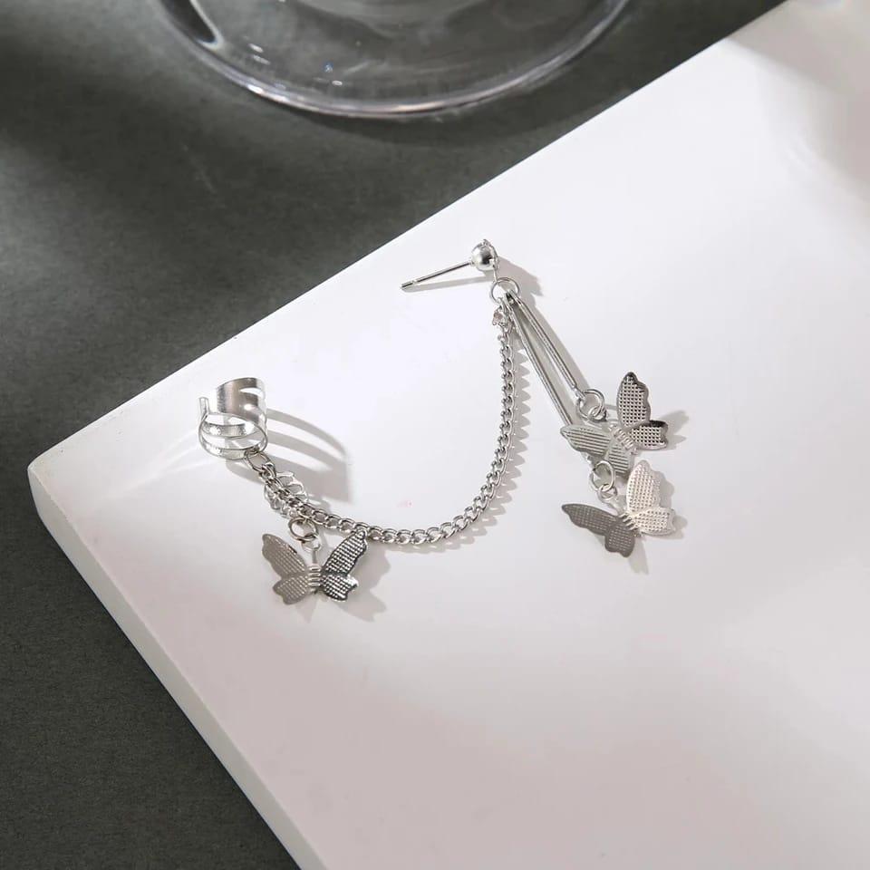 Butterfly hanging ear ring