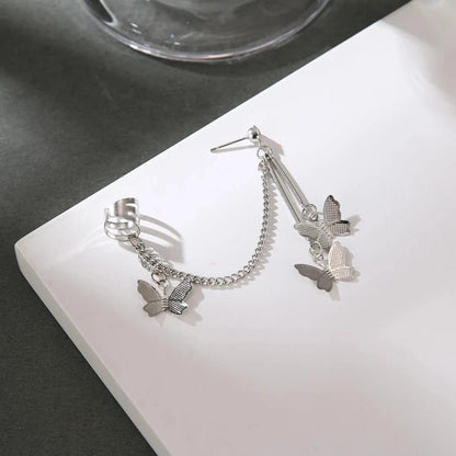 Butterfly hanging ear ring