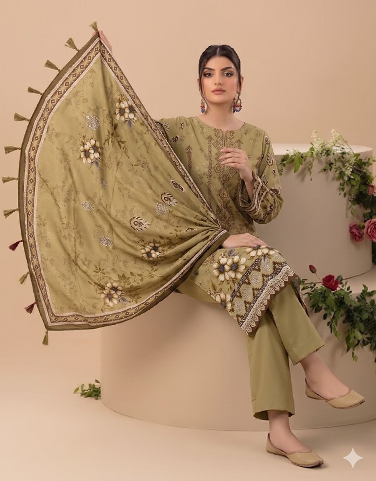 MARIA.B digital printed and Front head embroidered Lawn, new arrival