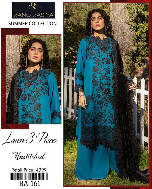 RANG RASIA🟡 *FABRIC*LAWN 90/70*3pc